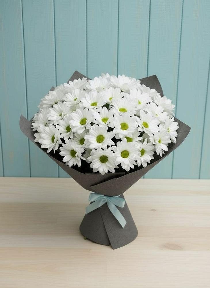 Букет белые хризантемы в Сарове Букет цветов из: Хризантемы в Сарове