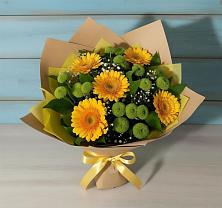 Букет цветов из:  Герберы и Хризантемы в Сарове