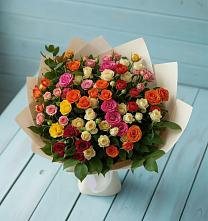 Букет Микс из разноцветных кустовых роз #REPLACE_PRED# Сарове